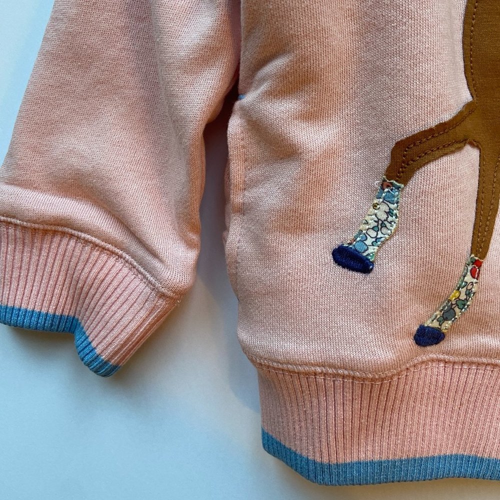 NWT Mini Boden Pink Hoodie with Horse 3/4Y - Picture 7 of 7